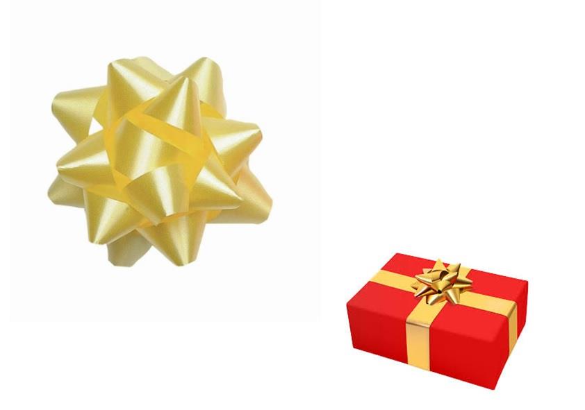 DECORATION BOW-YELLOW-SML (3840) *NBC*